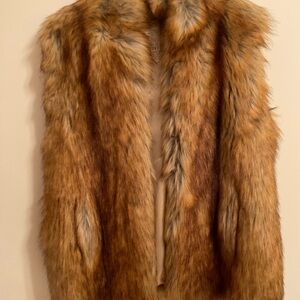 Donna Salyers Fabulous furs Vest M  in Rich Brown